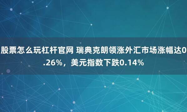 股票怎么玩杠杆官网 瑞典克朗领涨外汇市场涨幅达0.26%，美元指数下跌0.14%